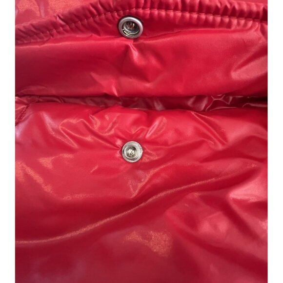 VTG Swingster Puffer Style Coat Red Sz L Made USA  RJ CORMAN Railroad Patch - Picture 16 of 16